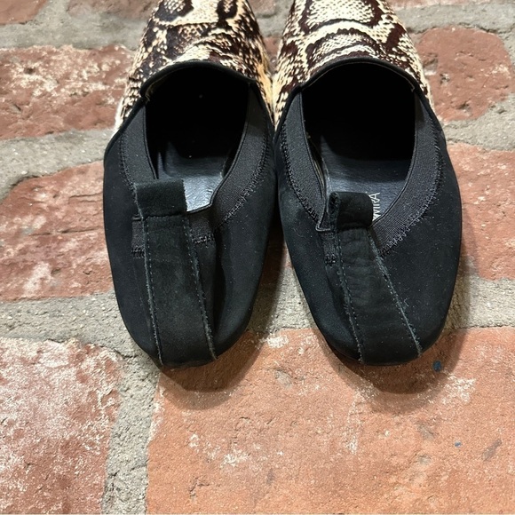 Yosi Samra Calf Loafers Size 8 Brown Black Cream Foldable Fla - Picture 11 of 16